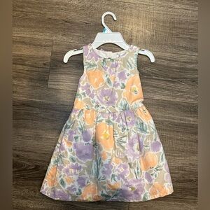 Carter's 5T Floral Dress in Orange and Purple